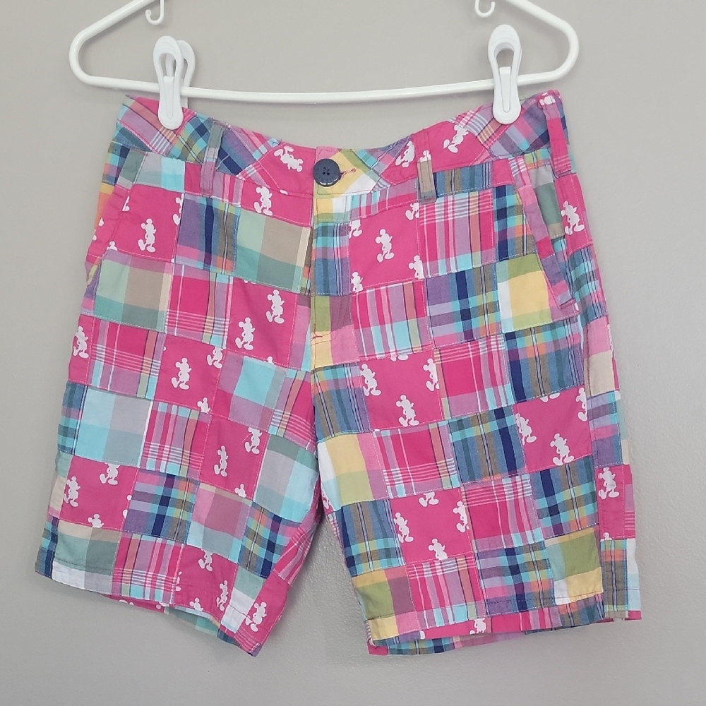 Walt Disney World Mickey Mouse Pink Blue Yellow White Shorts Size S
